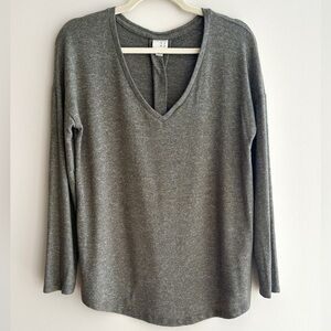 a new day Cozy V-Neck Sweater, Moss Green, Size Medium